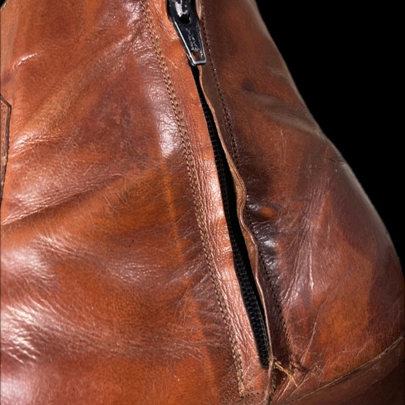 Mens Vintage Brown Leather Florsheim Side Zip up Ankle Boot, Size 9/12 D main image 7